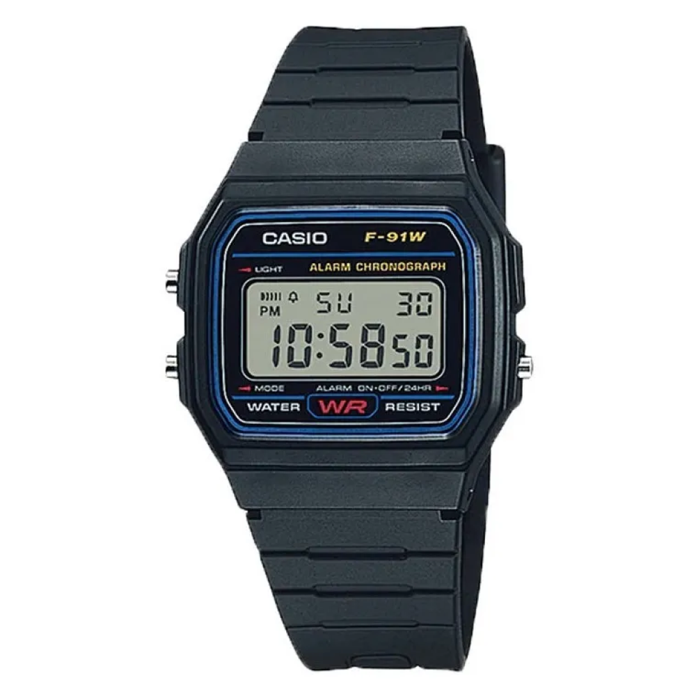 Đồng Hồ Casio 38.2 x 35.2 mm Nam F-91W-1DG