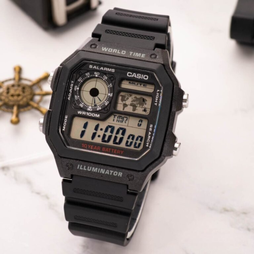 Đồng Hồ Casio Nam AE-1200WH-1AVDF
