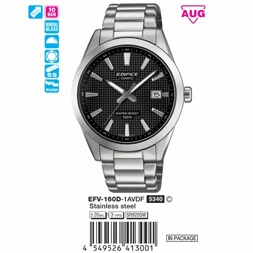 Đồng Hồ Casio 40mm Nam EFV-160D-1AVDF