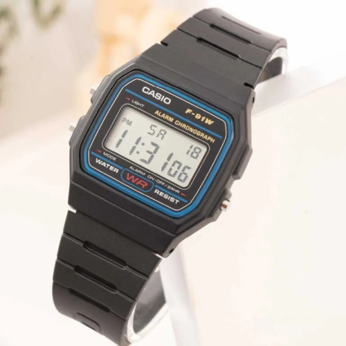 Đồng Hồ Casio 38.2 x 35.2 mm Nam F-91W-1DG