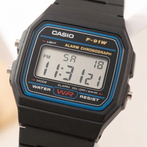 Đồng Hồ Casio 38.2 x 35.2 mm Nam F-91W-1DG