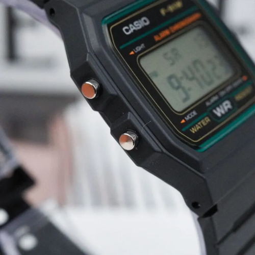 Đồng Hồ Casio 38.2 x 35.2 mm Nam F-91W-3DG