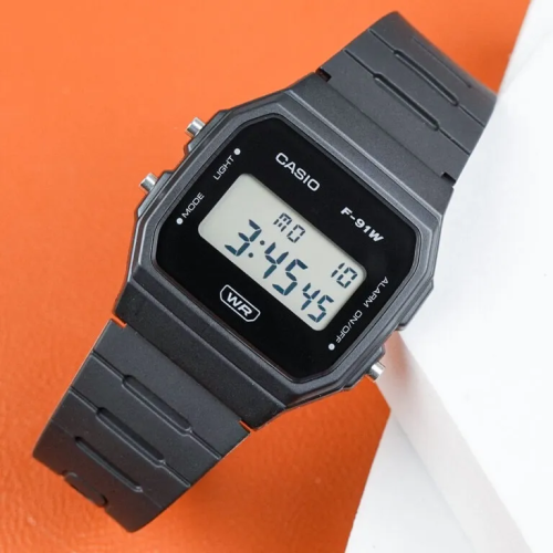 Đồng Hồ Casio 35.2 mm Unisex F-91WB-1ADF