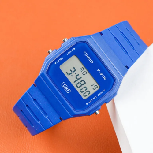 Đồng Hồ Casio 35.2 mm Unisex F-91WB-2A1DF