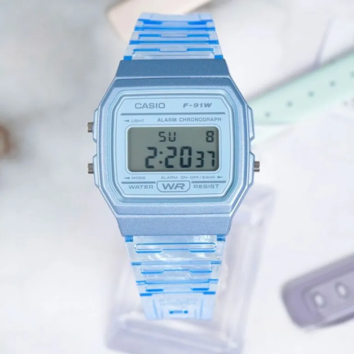 Đồng Hồ Casio 38.2 × 35.2 mm Nữ F-91WS-2DF