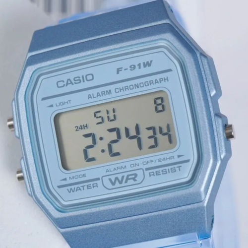 Đồng Hồ Casio 38.2 × 35.2 mm Nữ F-91WS-2DF