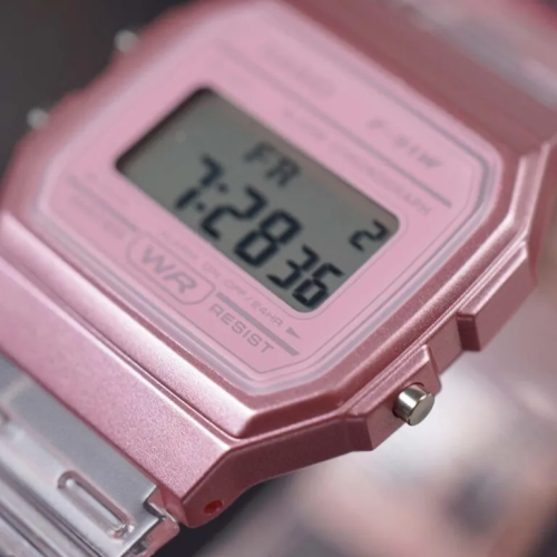 Đồng Hồ Casio 38.2 × 35.2 mm Nữ F-91WS-4DF