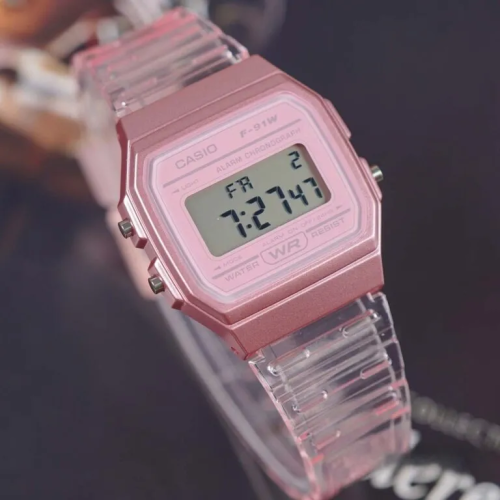Đồng Hồ Casio 38.2 × 35.2 mm Nữ F-91WS-4DF