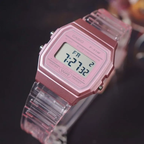 Đồng Hồ Casio 38.2 × 35.2 mm Nữ F-91WS-4DF