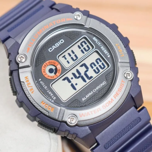 Đồng Hồ Casio 43.8mm Nam W-216H-2BVDF