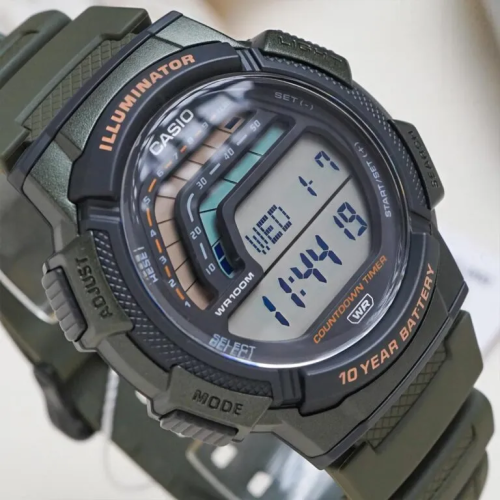 Đồng Hồ Casio 48.2 x 45 x 13.8 mm Nam WS-1800-3AVDF