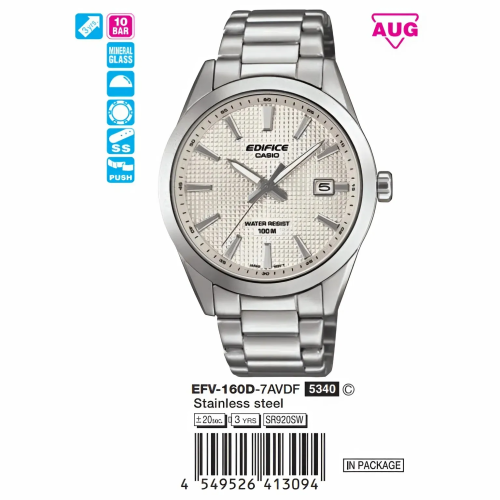 Đồng Hồ Casio 40mm Nam EFV-160D-7AVDF